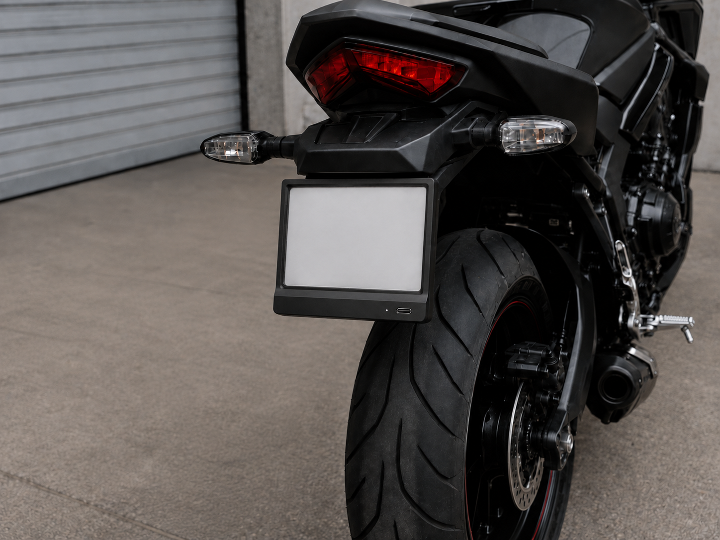 ParkShield zamontowany na motocyklu w trybie prywatności